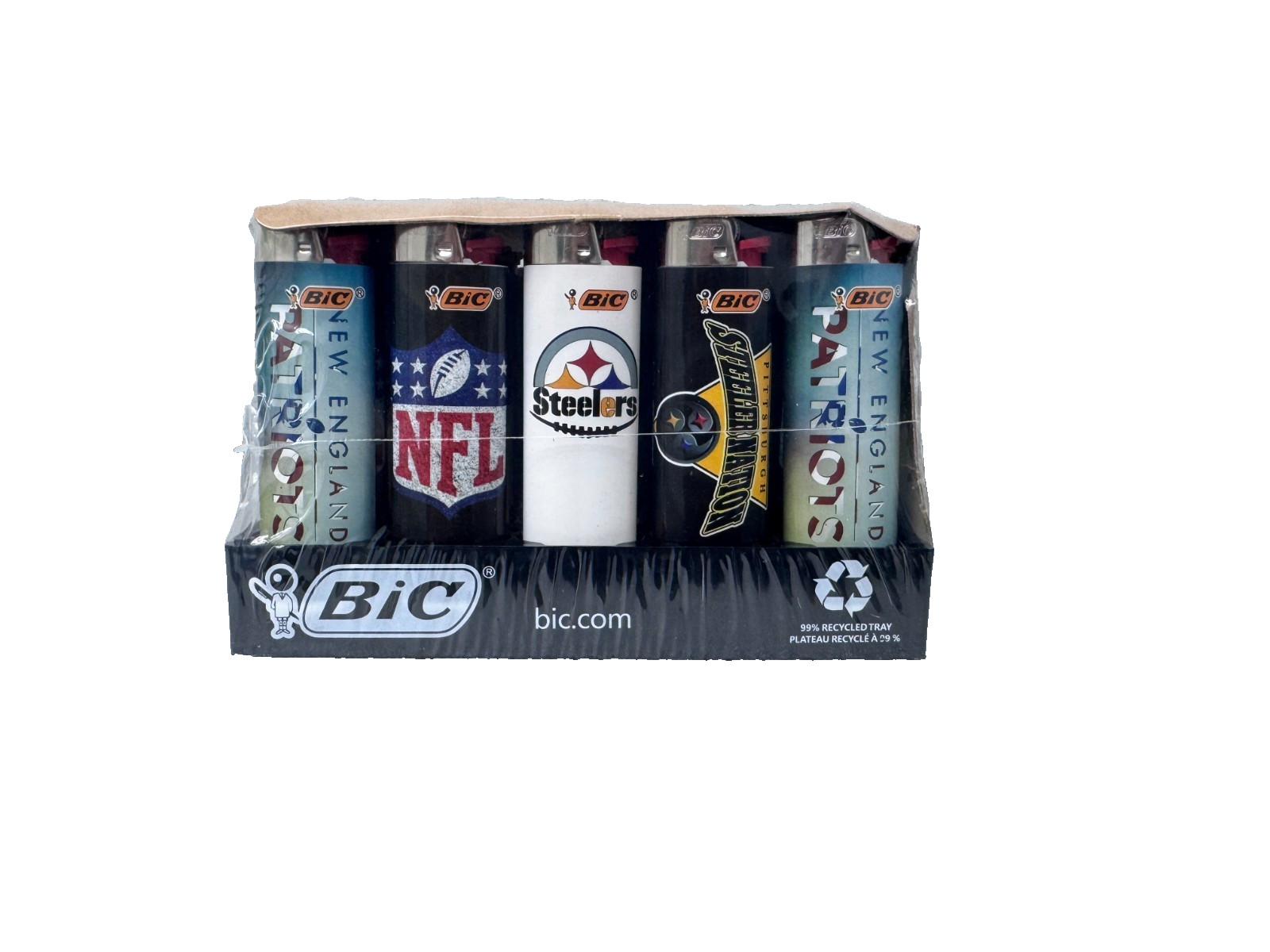 BIC,Pittsburgh Steelers & NE Patriots BIC Lighters - 50 Pack Special Edition. BIC,Pittsburgh Steelers & NE Patriots BIC Lighters - 50 Pack Special Edition.