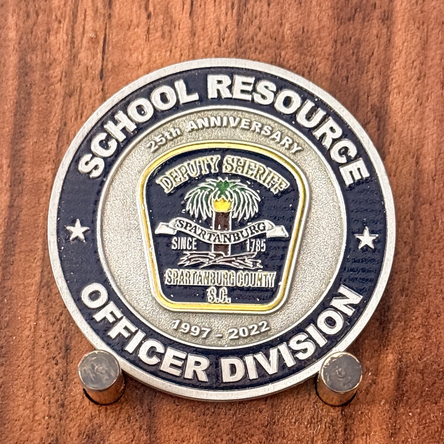 Spartanburg County SC SRO Sheriff School District Badge Challenge Coin 1#41 Spartanburg County SC SRO Sheriff School District Badge Challenge Coin 1#41