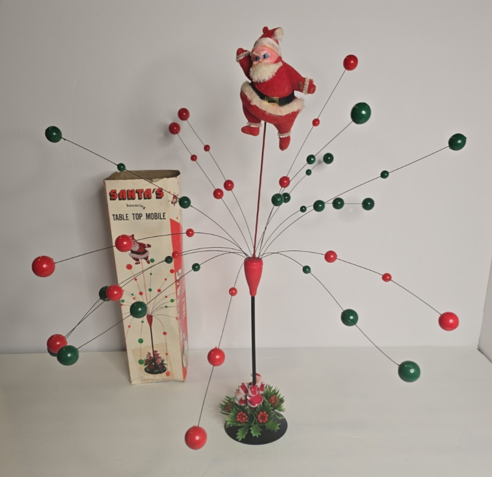 Rare Vtg MCM Santa's Christmas Atomic/Age Kinetic Balance Mobile 1950's-1960's Rare Vtg MCM Santa's Christmas Atomic/Age Kinetic Balance Mobile 1950's-1960's