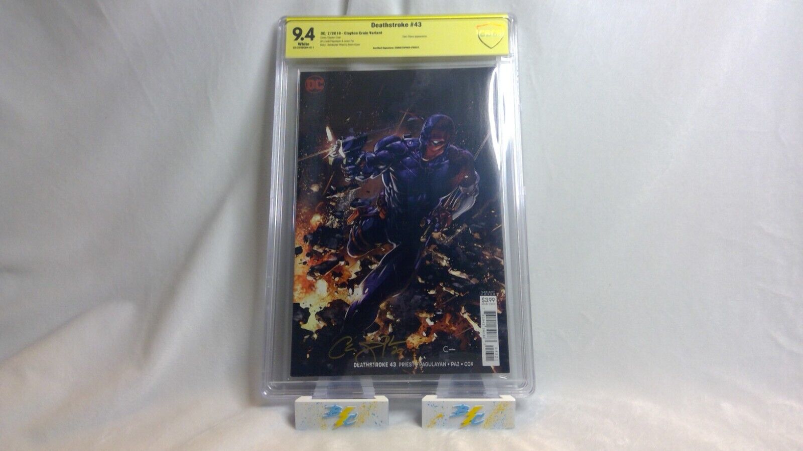 Deathstroke #43 Autographed CBCS graded 9.4