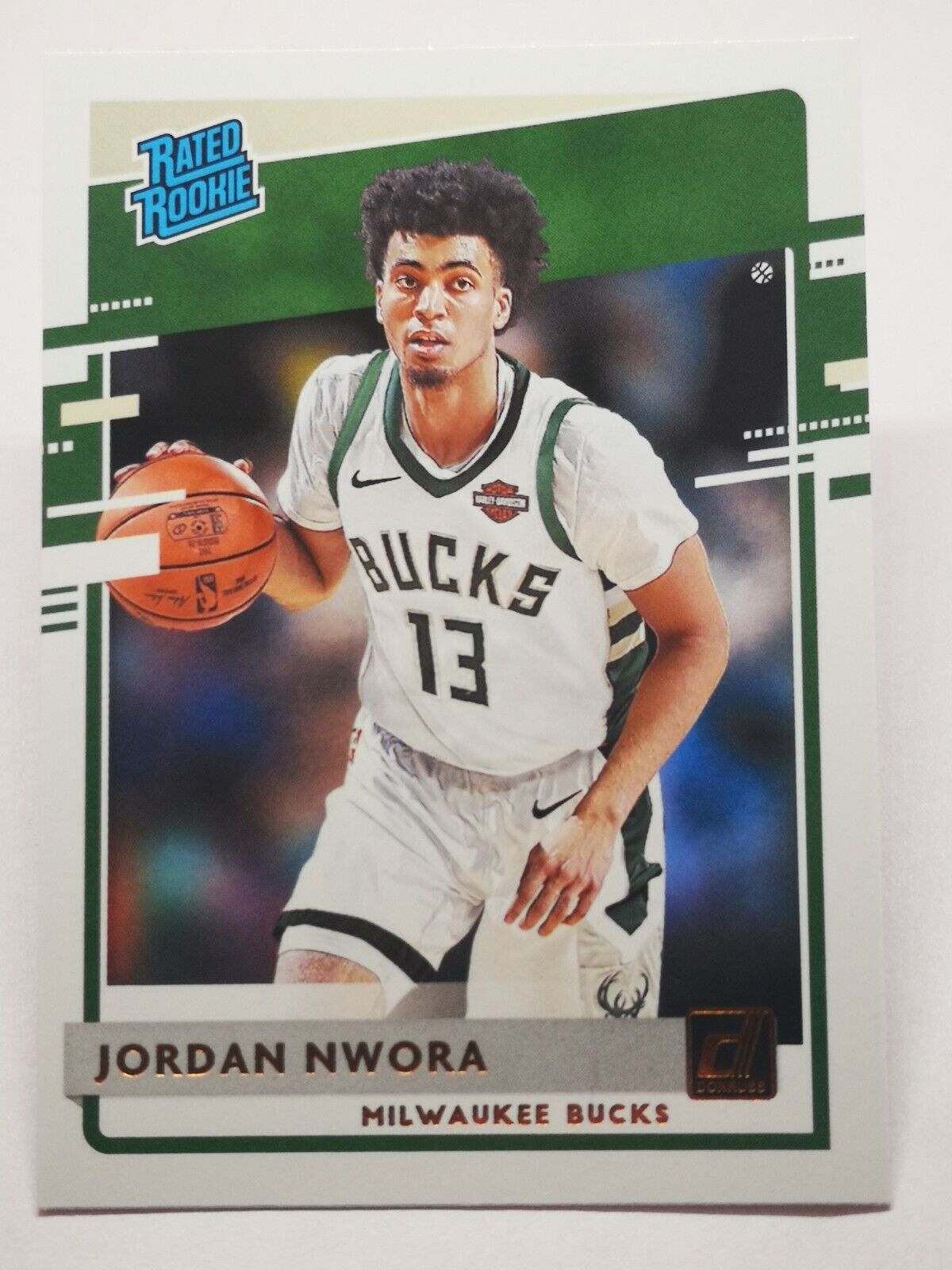 2020-21 Donruss Panini N7 NBA Jordan Nwora Rated Rookie #220 Milwaukee Bucks