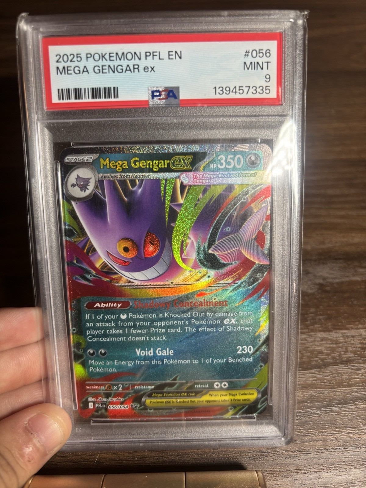 Mega Gengar ex 056/094 Me02: Phantasmal Flames Holo PSA Mint 9 Mega Gengar ex 056/094 Me02: Phantasmal Flames Holo PSA Mint 9