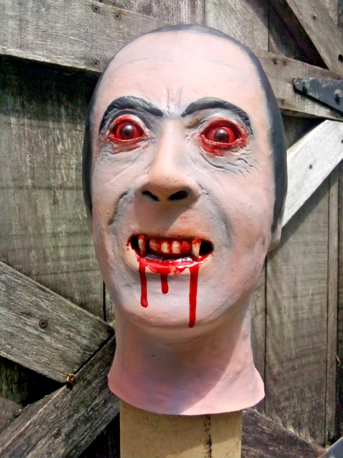 Christopher Lee Dracula Display Head Latex Monster Mask Halloween VampireCostume