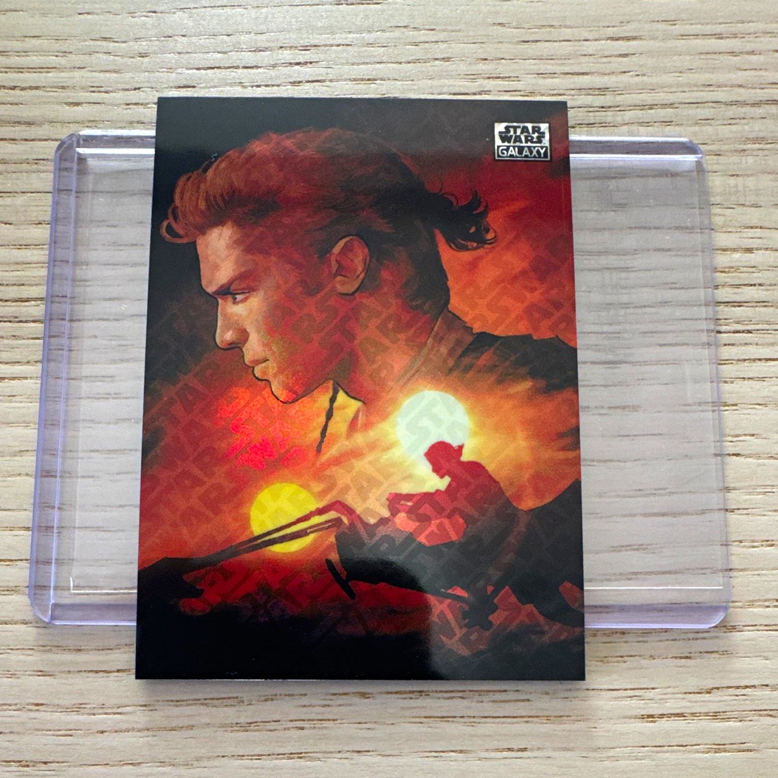 Topps 2019 Star Wars Galaxy #9 Anakin Skywalker's Sunset Logofractor 24/77 Topps 2019 Star Wars Galaxy #9 Anakin Skywalker's Sunset Logofractor 24/77