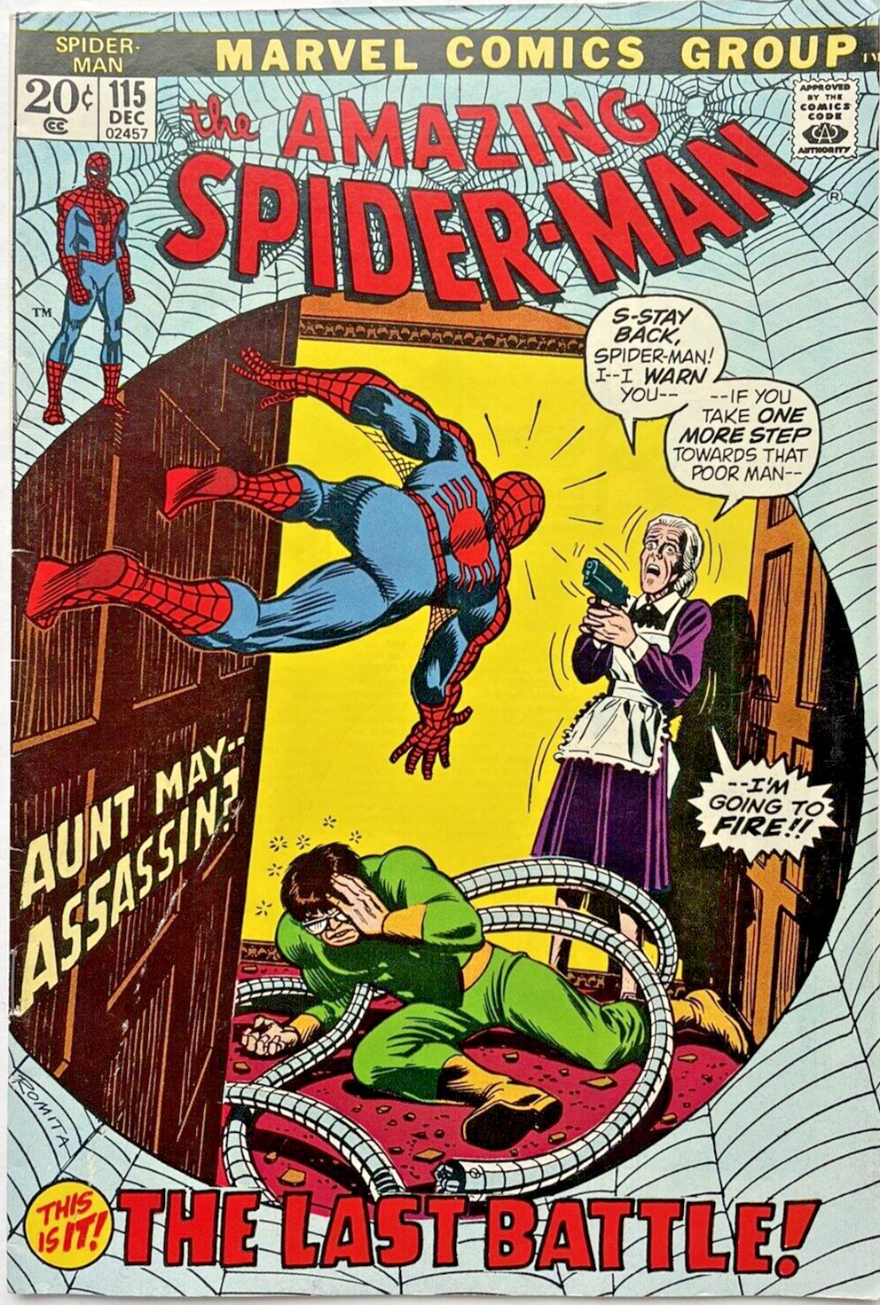 The Amazing Spider-Man #115 1972 Doctor Octopus ~ Hammerhead ~ Romita art