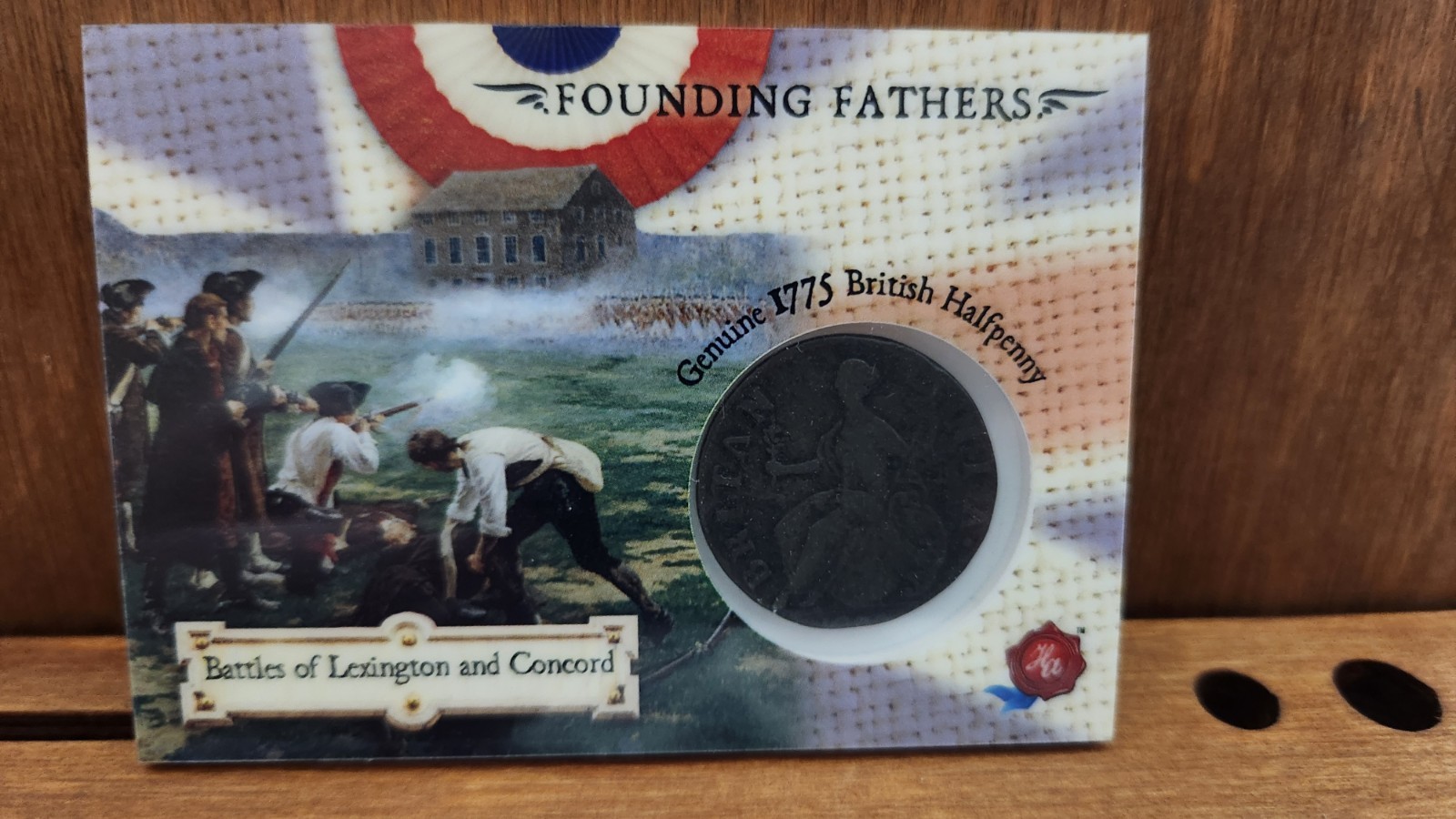 2025 HA Founding Fathers 1775 Brish Half Penny, Battles of Lexington and Concord 2025 HA Founding Fathers 1775 Brish Half Penny, Battles of Lexington and Concord