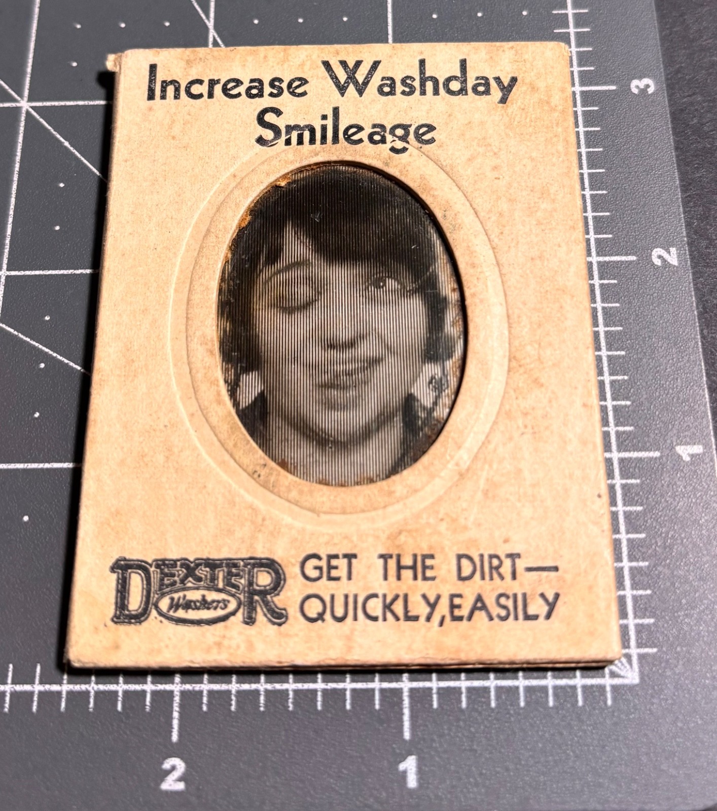 Vintage MOVING FACE Animation Lenticular Woman DEXTER WASHING MACHINE Ad PHOTO Vintage MOVING FACE Animation Lenticular Woman DEXTER WASHING MACHINE Ad PHOTO