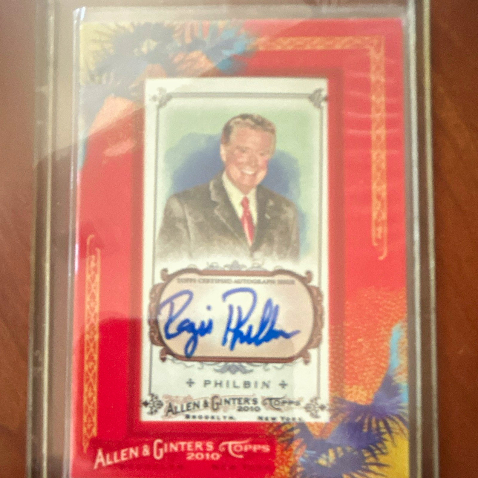 Topps 2010 Allen & Ginter AGA-RP Regis Philbin Autograph Insert Card Topps 2010 Allen & Ginter AGA-RP Regis Philbin Autograph Insert Card