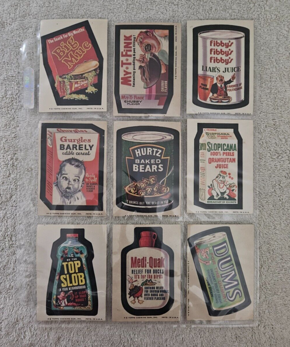 1974 Topps Wacky Packages Series #7 Complete Set 34 Sticker + Puzzle NM + Binder