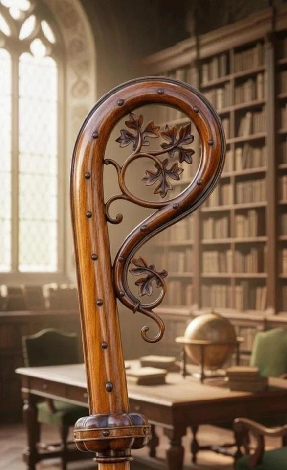 Wooden CROZIER Bishop Staff Crosier Quality Craftsmanship High Christmas SH Wooden CROZIER Bishop Staff Crosier Quality Craftsmanship High Christmas SH