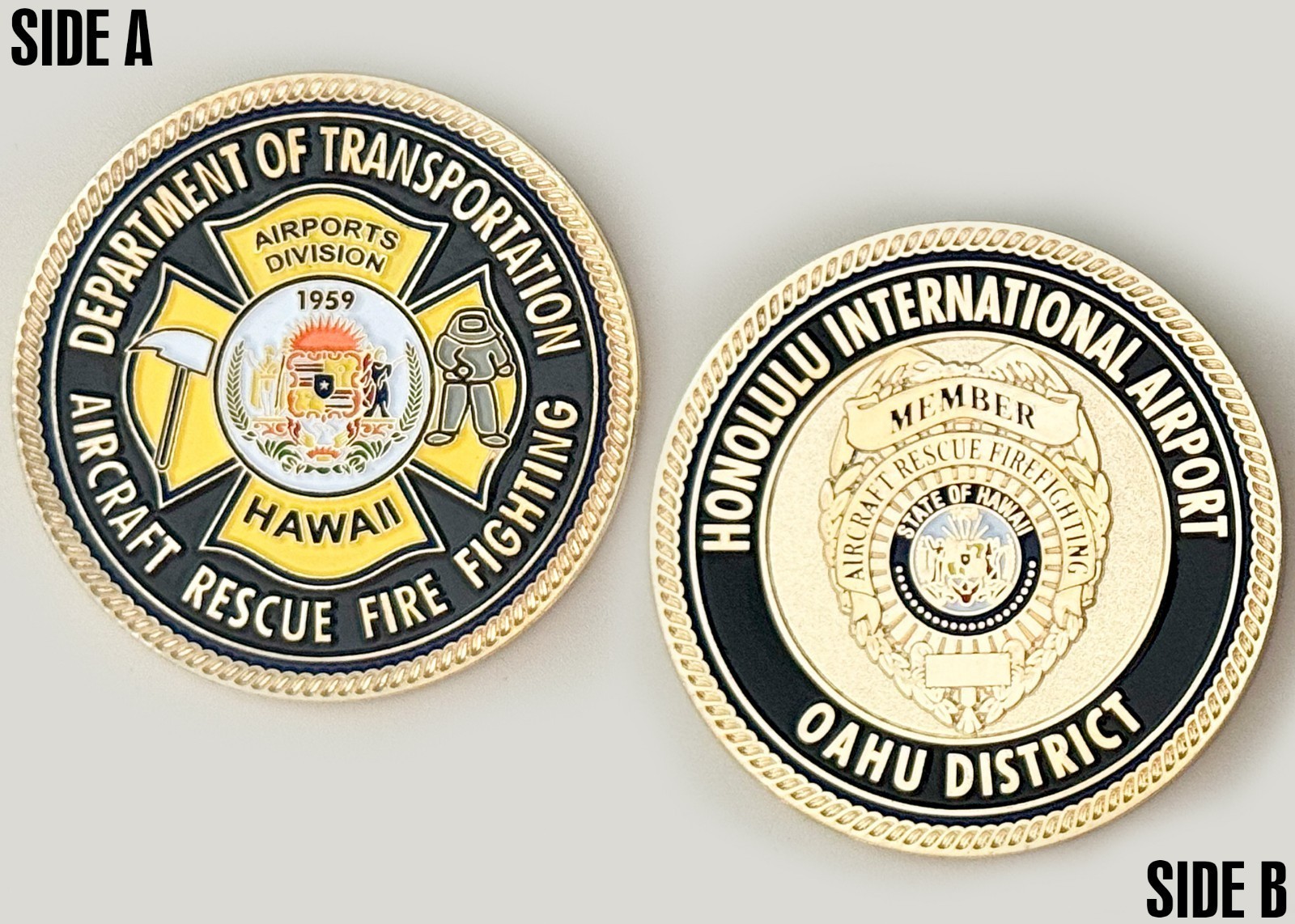 Hawaii ARFF Honolulu Airport Challenge Coin 2#12