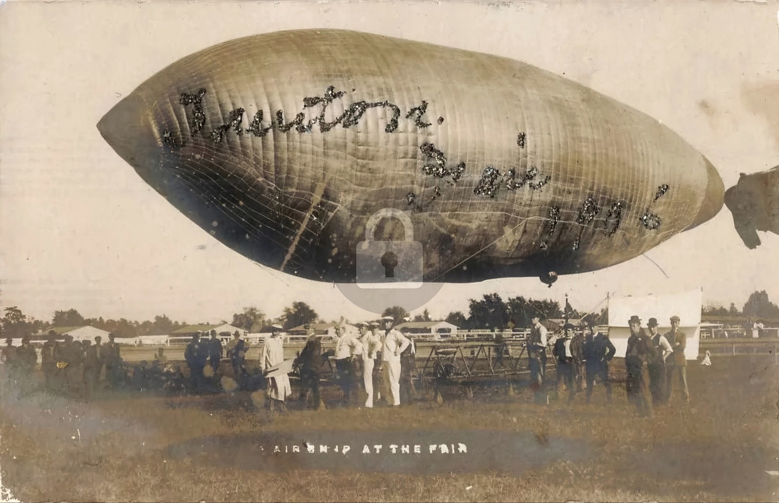 Airship Fair 1906 Trenton NJ Dirigible Early Aviation RPPC Photo Postcard COPY Airship Fair 1906 Trenton NJ Dirigible Early Aviation RPPC Photo Postcard COPY