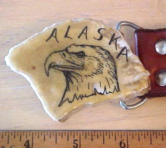 Vintage 1984 TANANA Alaska Carved Moose Horn Belt Buckle–Signed D. Roberts +Belt Vintage 1984 TANANA Alaska Carved Moose Horn Belt Buckle–Signed D. Roberts +Belt