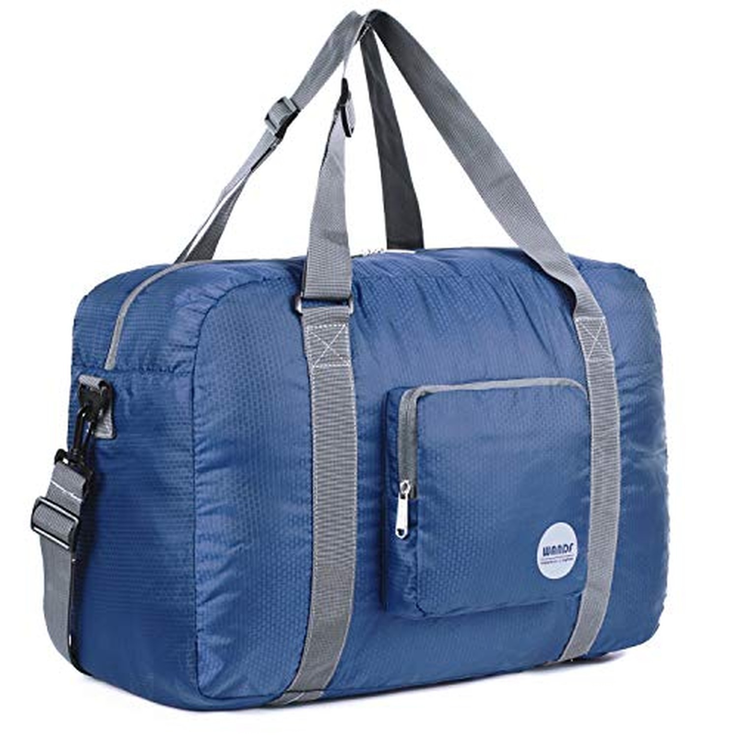 WANDF Foldable Personal Item Travel Bag, Carry on Duffle Bag Navy Blue 40L WANDF Foldable Personal Item Travel Bag, Carry on Duffle Bag Navy Blue 40L