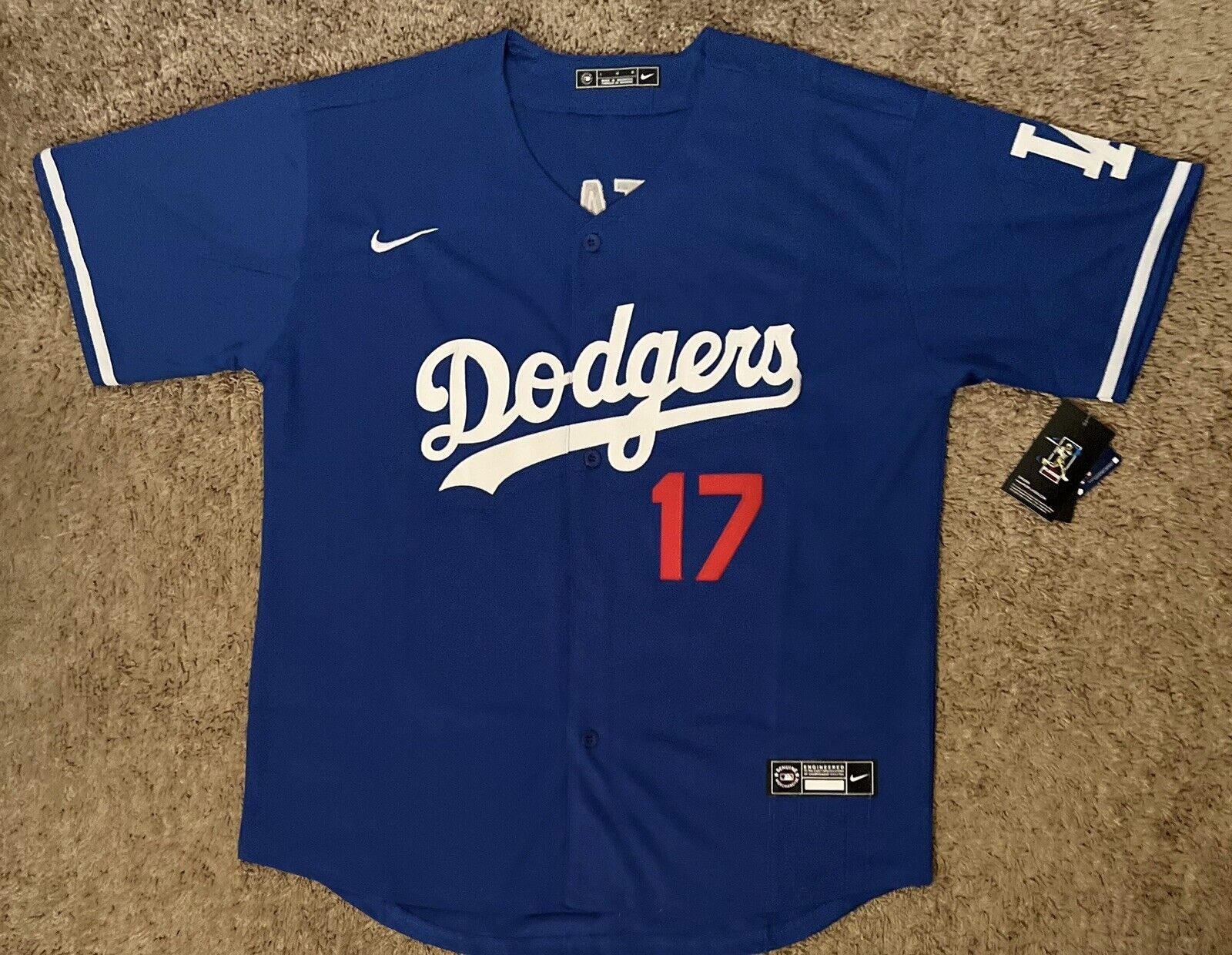 Shohei Ohtani #17 Los Angeles Dodgers Blue Jersey Men’s Large Stitched New