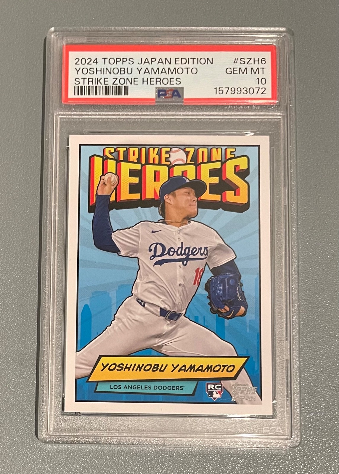 2024 Topps Japan Edition Yoshinobu Yamamoto Strike Zone Heroes Rookie PSA 10 2024 Topps Japan Edition Yoshinobu Yamamoto Strike Zone Heroes Rookie PSA 10