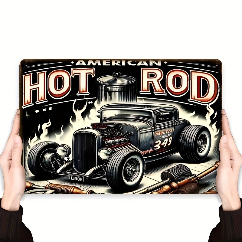 Room Vintage American Hot Rod Tin Metal Signs Home Décor Wall Art Room Vintage American Hot Rod Tin Metal Signs Home Décor Wall Art