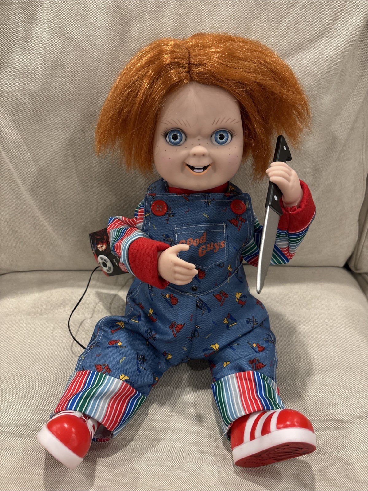 NEW Motion Activated Animated Chucky Doll Party City Animatronic Childs Play NEW Motion Activated Animated Chucky Doll Party City Animatronic Childs Play