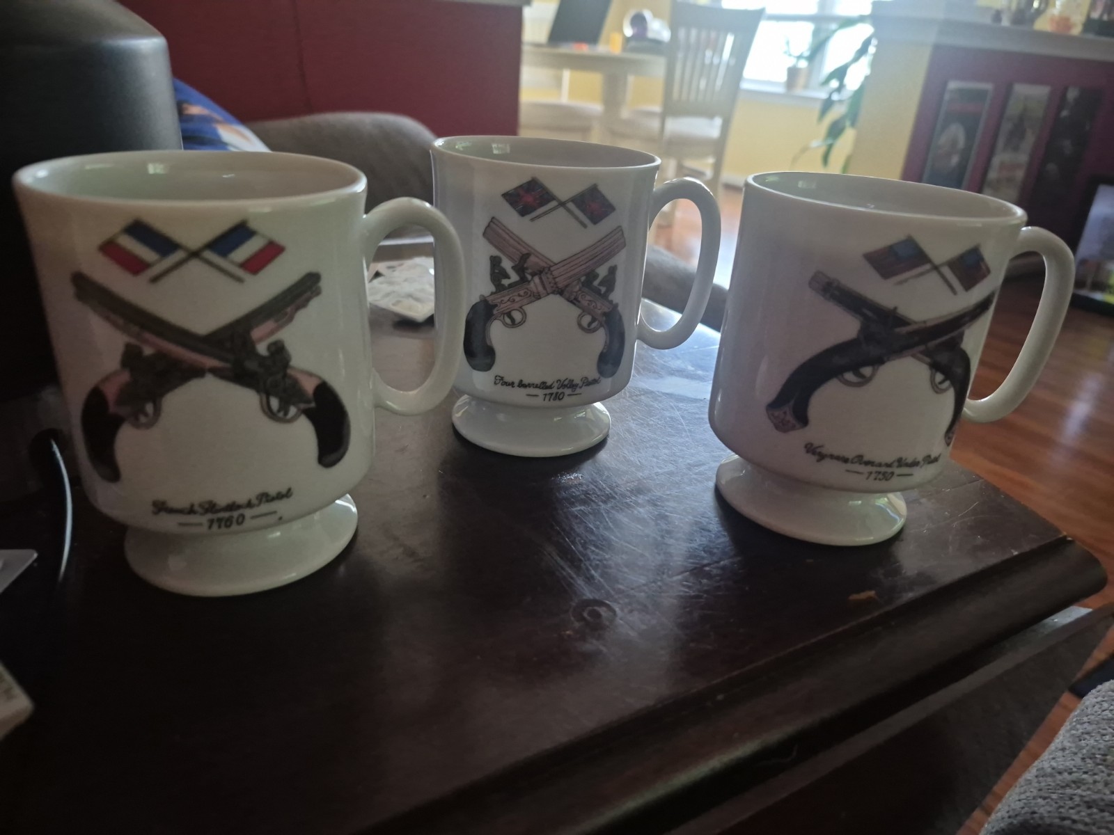 Vintage 1970\'S Mustache English Flintlock 3 Shaving Beer Cup Mug Royal Crown