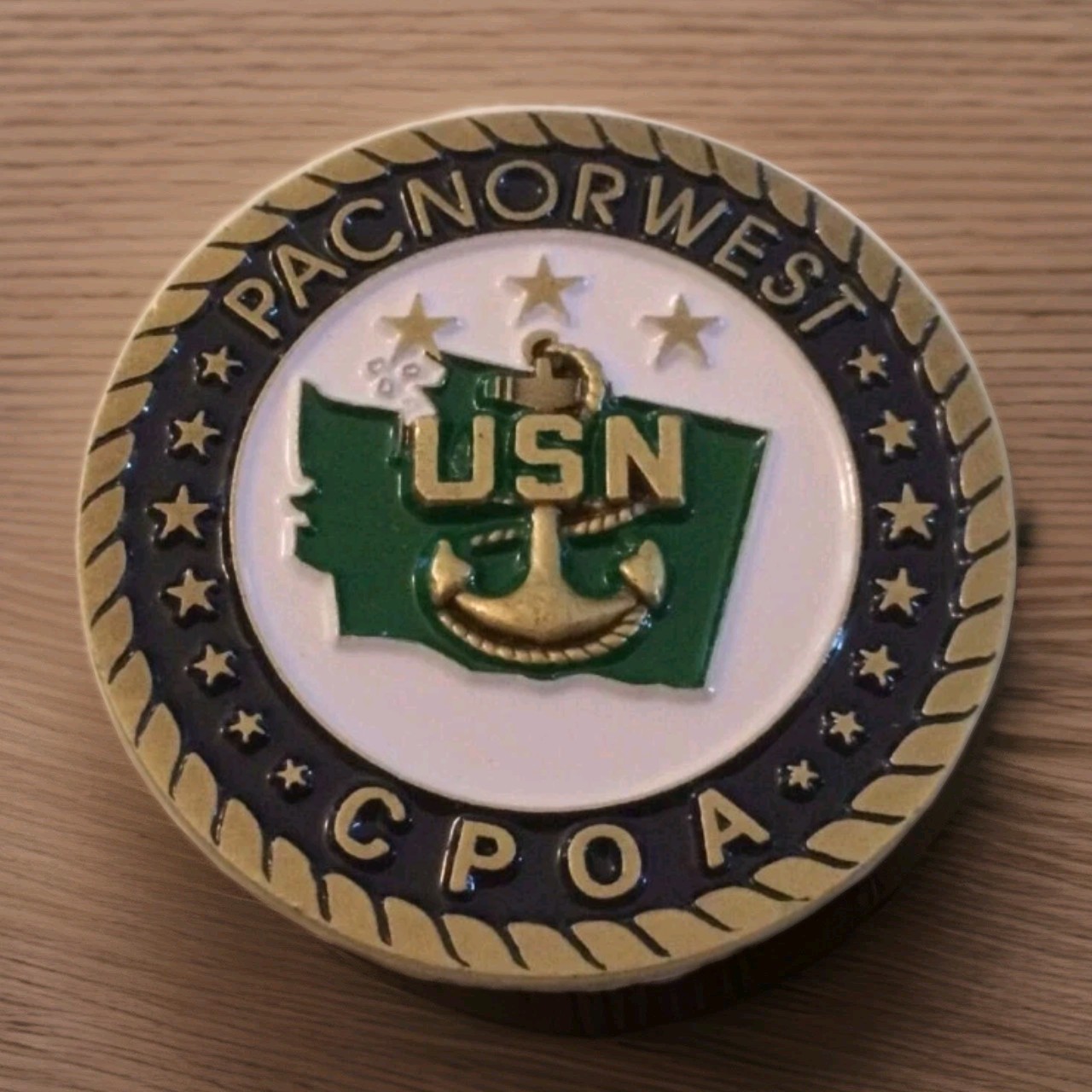 Pacific Northwest Navy CPO 2005 Transition Challenge Coin Rare COLLECTABLE