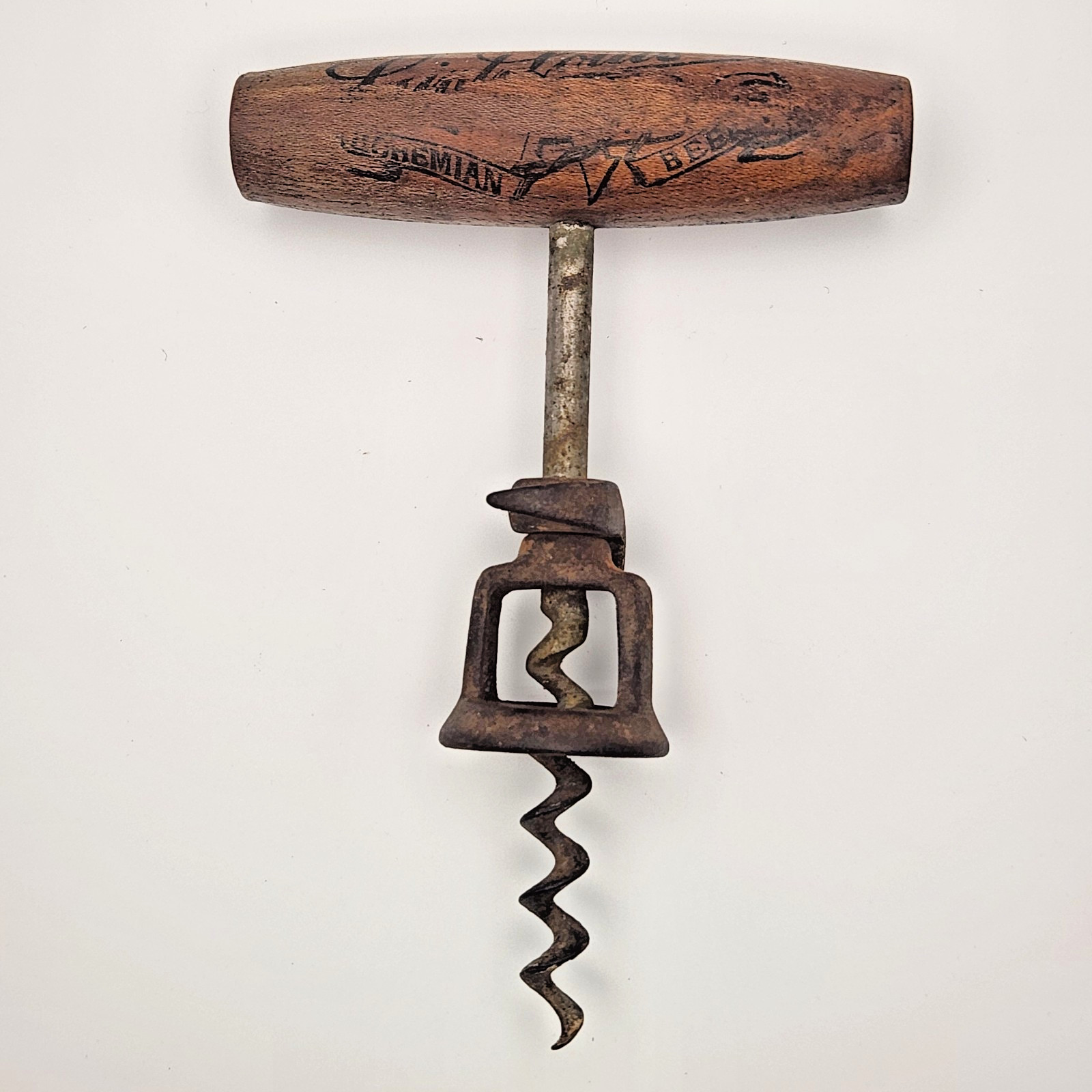 Antique American Brewing Co Bohemian Beer Corkscrew St Louis MO vtg ABC pull Antique American Brewing Co Bohemian Beer Corkscrew St Louis MO vtg ABC pull