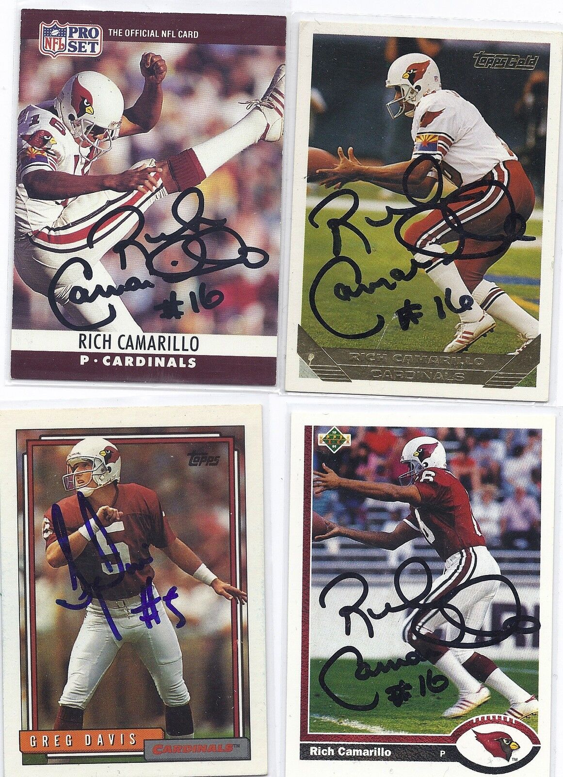 Greg Davis Signed / Autographed Football Card Arizona Cardinals 1992 Topps 