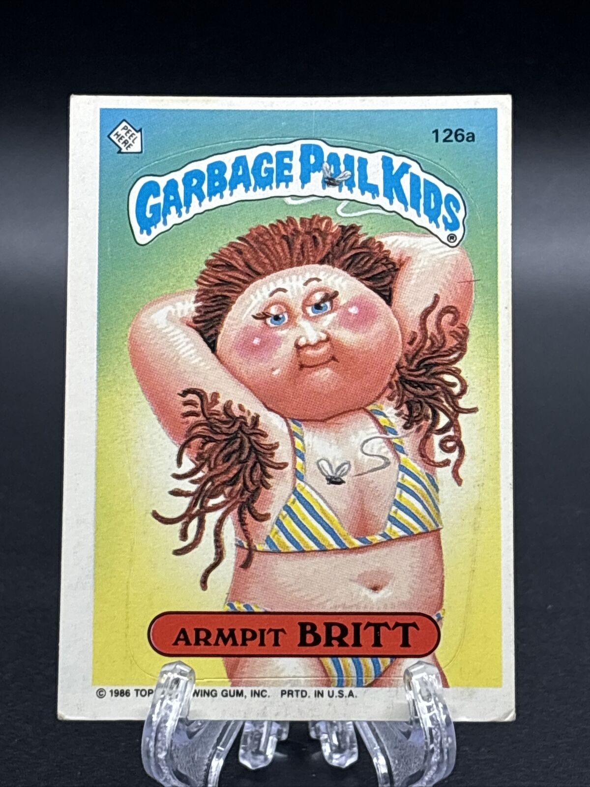1986 Topps Garbage Pail Kids Armpit Britt R29453