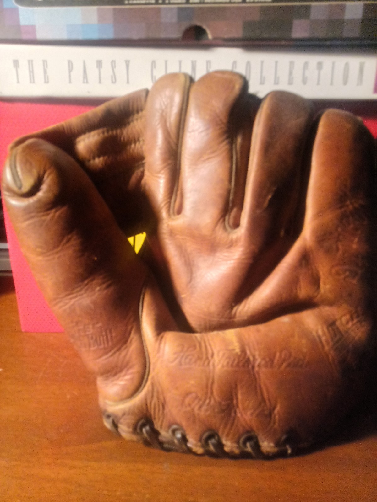 Vintage 1940s Hutch Leather Baseball Glove Split Finger Mitt  DiMaggio Rare