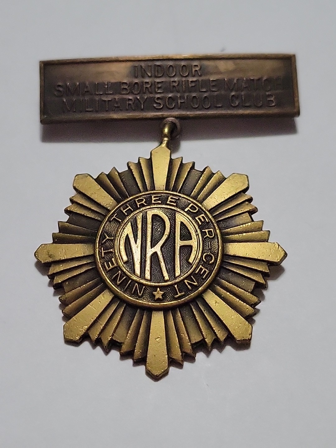 Vintage 1930s NRA Military School Rifle Match Medal Award Indoor Vintage 1930s NRA Military School Rifle Match Medal Award Indoor