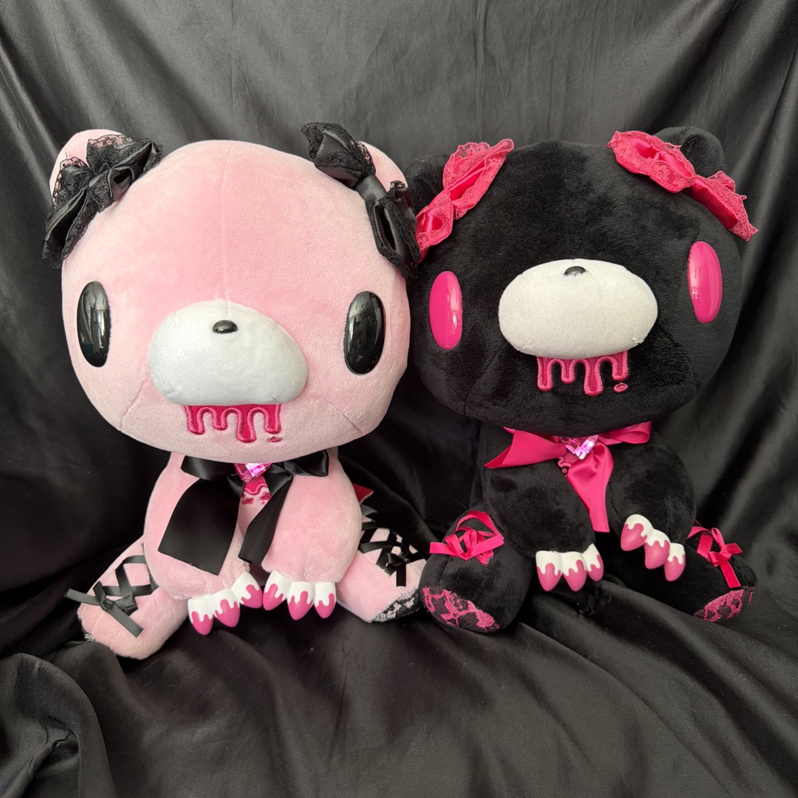 TAiTO Chax GP Gloomy Bear Lace Up Variation Black/Pink Duo 12IN Plush NWT TAiTO Chax GP Gloomy Bear Lace Up Variation Black/Pink Duo 12IN Plush NWT