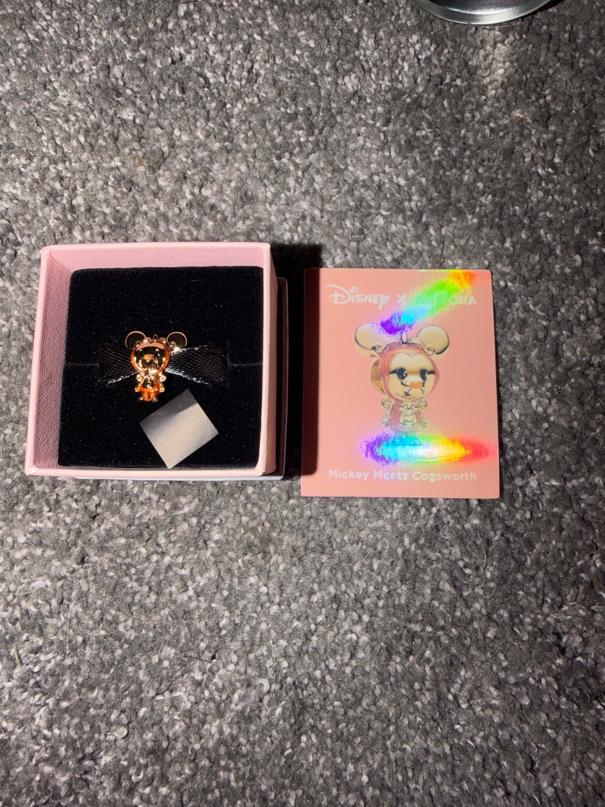 Pandora D23 2026 Mickey Meets Cogsworth SECRET Ultra Rare LE 250 Charm + Box
