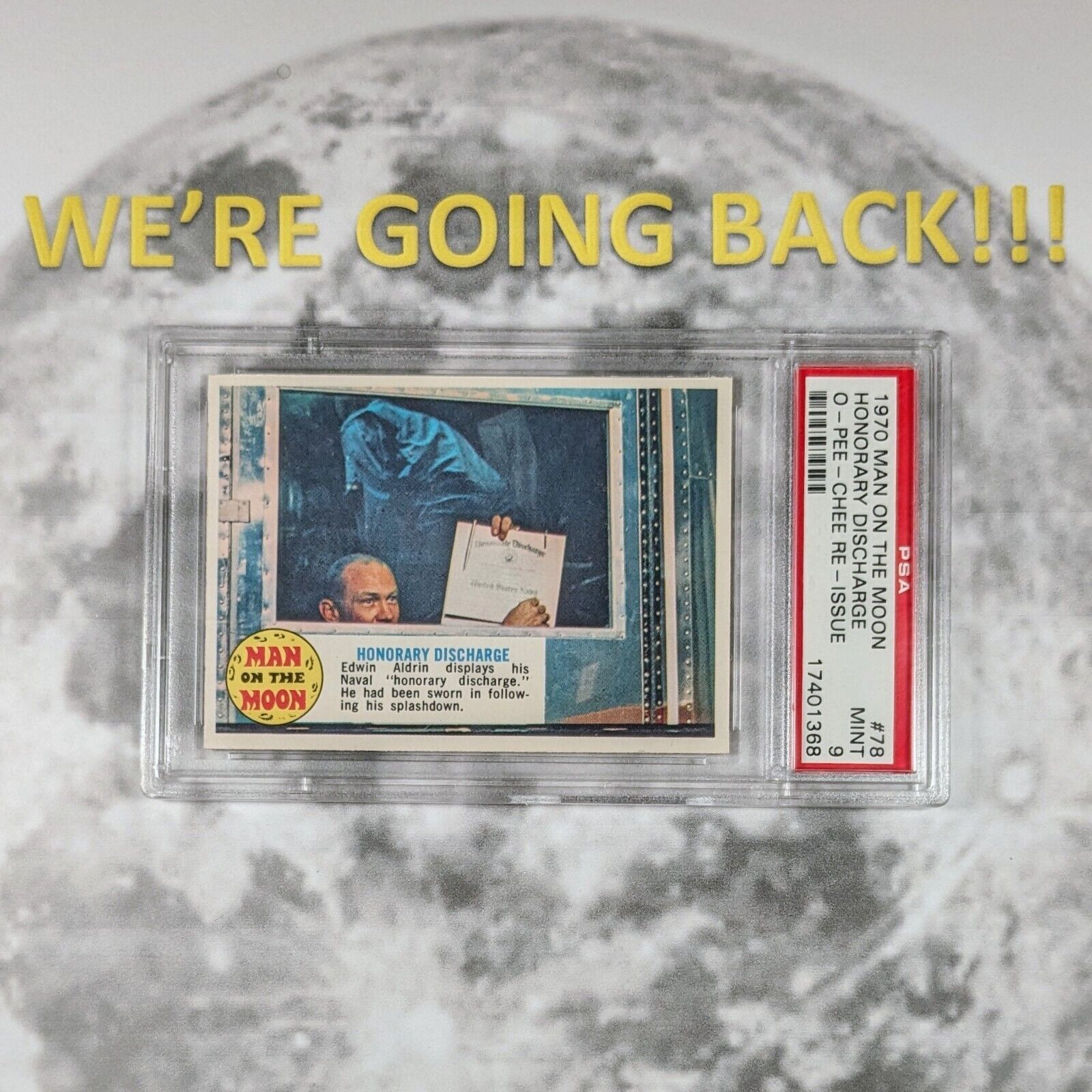 1970 Man on the Moon PSA 9 #78 Honorary Discharge OPC  NONE HIGHER Buzz Aldrin