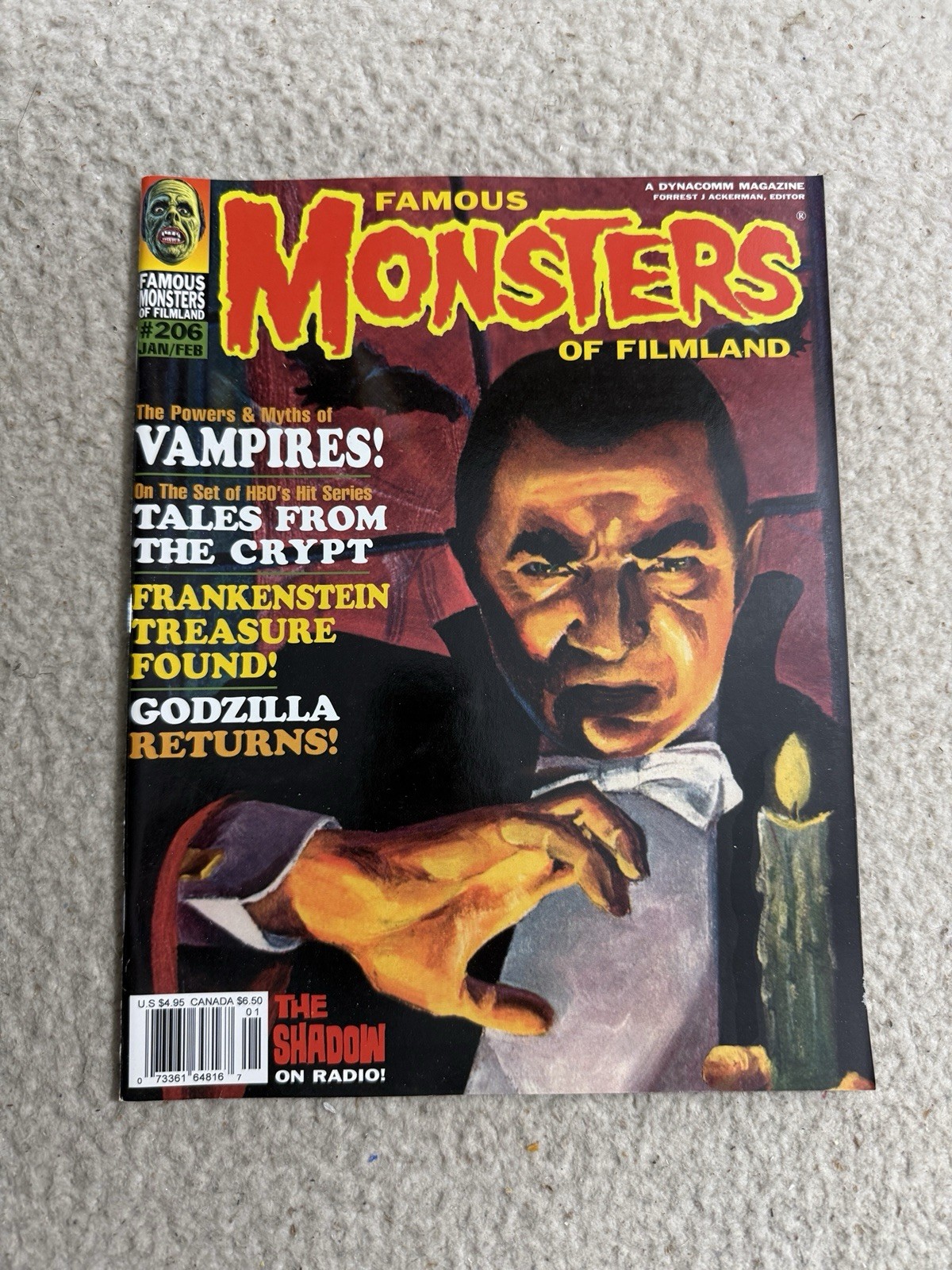 Famous Monsters of FilmLand #206 February 1995 Magazine Dracula Cover Famous Monsters of FilmLand #206 February 1995 Magazine Dracula Cover