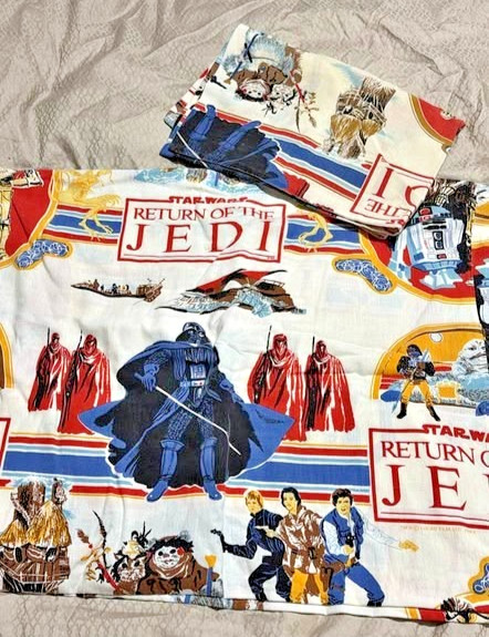 Ultra-Rare Vintage 1983 Star Wars: Return of the Jedi Sheet & Pillowcase Set