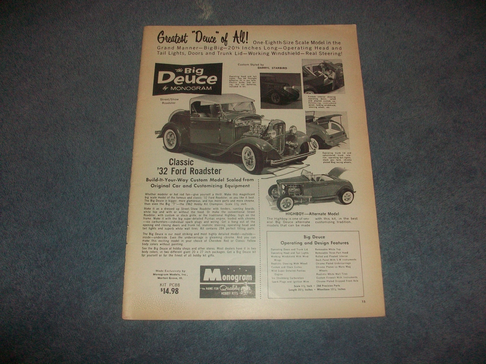 1932 Monogram Big Deuce Ford Model Ad 1932 Monogram Big Deuce Ford Model Ad
