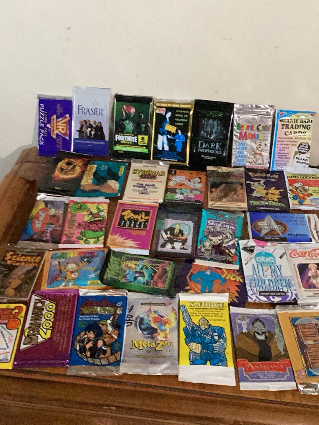 Lot of 50 Diff Random Unopened  Packs Sport & Non Sport with 1 LEAF METAL proof