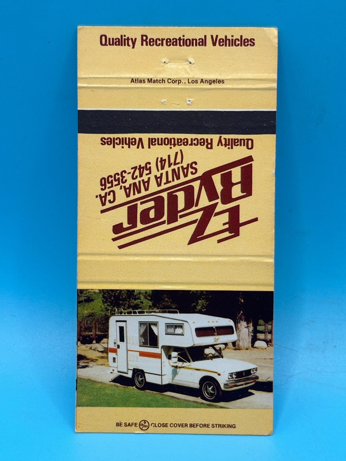 Vintage EZ Ryder RV Matchbook Santa Ana CA Recreational Vehicle Advertising Vintage EZ Ryder RV Matchbook Santa Ana CA Recreational Vehicle Advertising