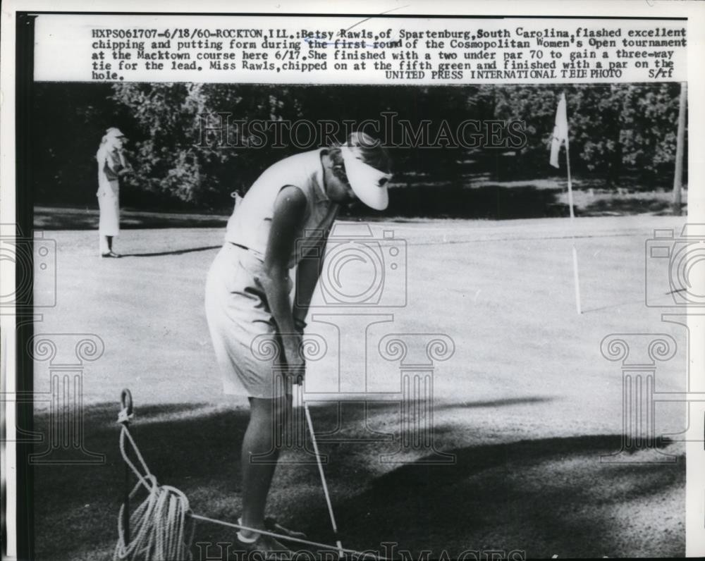 1960 Press Photo Betsy Rawls during first round of Cosmopolitan Womens golf Open 1960 Press Photo Betsy Rawls during first round of Cosmopolitan Womens golf Open