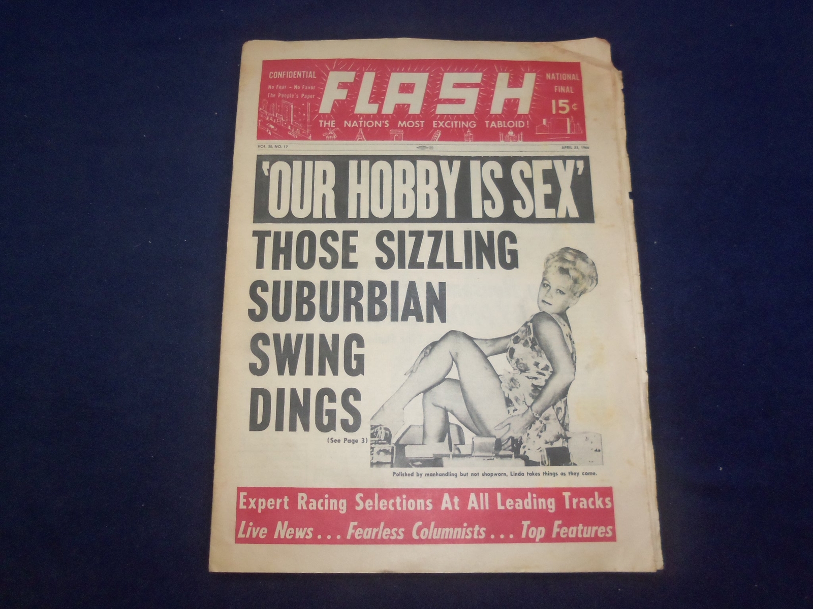 1966 APRIL 23 FLASH NEWSPAPER - THOSE SIXXLING SUBURBIAN SWING DINGS - NP 6965 1966 APRIL 23 FLASH NEWSPAPER - THOSE SIXXLING SUBURBIAN SWING DINGS - NP 6965