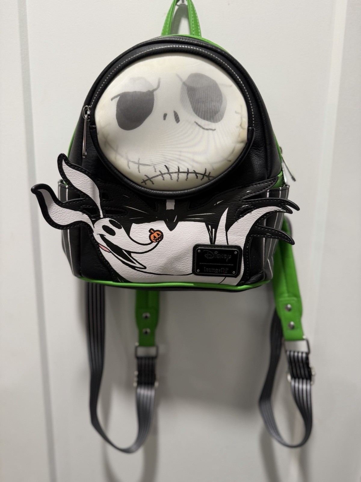 Loungefly Disney NBC Jack & Oogie Mini Backpack Black/White/Green Loungefly Disney NBC Jack & Oogie Mini Backpack Black/White/Green