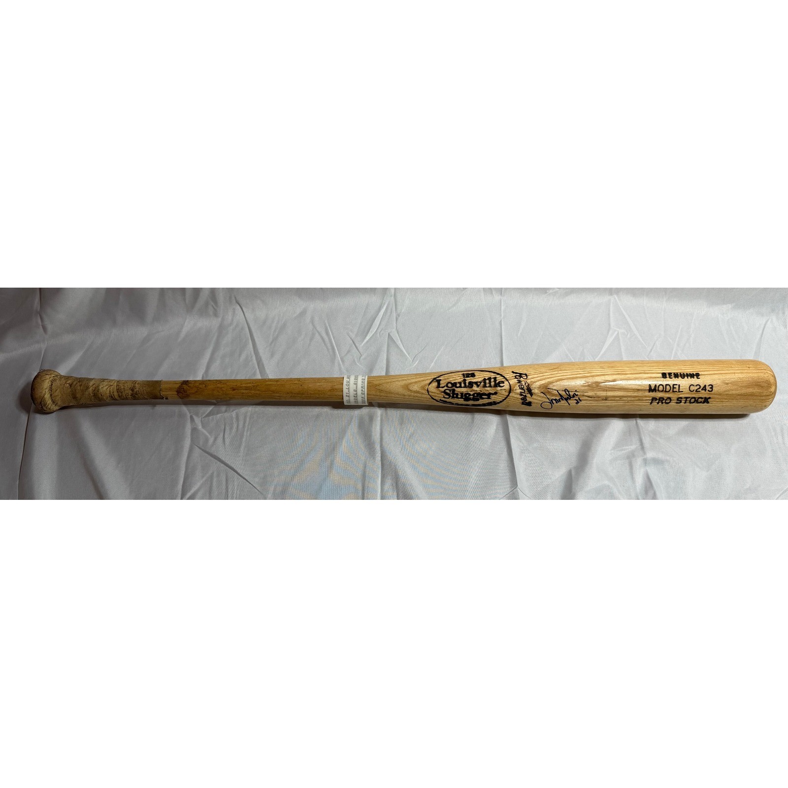 Lou Merloni Signed Game Used Bat Louisville Slugger C243 Angels 2005 Pro Stock
