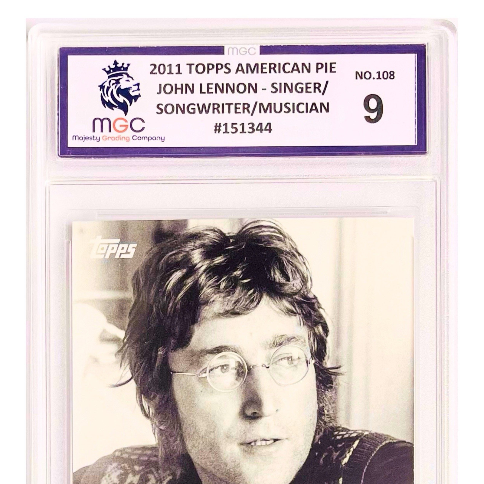 Topps 2011 American Pie #108 John Lennon/ The Beatles Graded Trading Card MGC 9 Topps 2011 American Pie #108 John Lennon/ The Beatles Graded Trading Card MGC 9