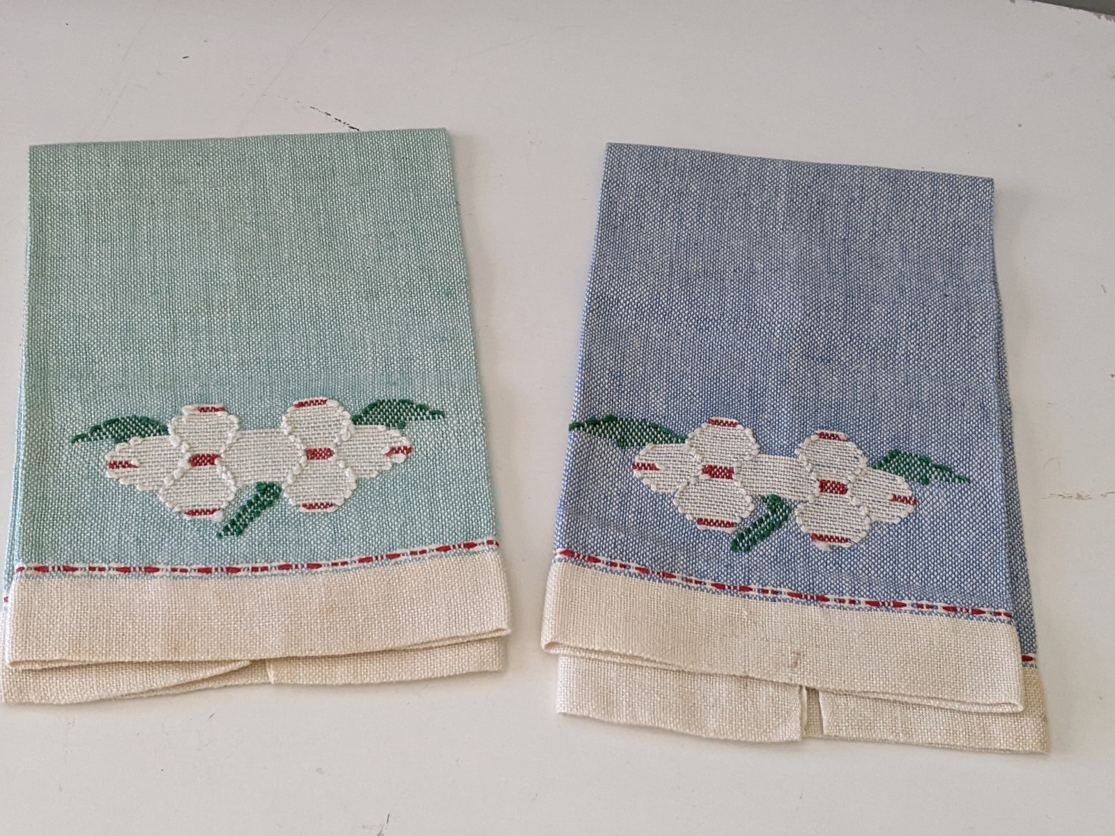 Vtg Set of 2 Linen Dish/Tea Towels Vtg Set of 2 Linen Dish/Tea Towels
