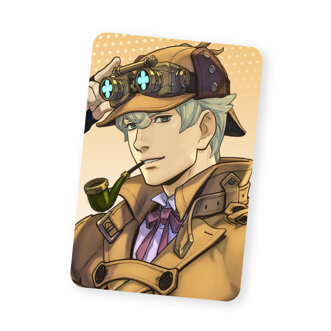 The Great Ace Attorney Herlock Sholmes Photo Card Glossy Rounded 5.5cm x 8.5cm The Great Ace Attorney Herlock Sholmes Photo Card Glossy Rounded 5.5cm x 8.5cm