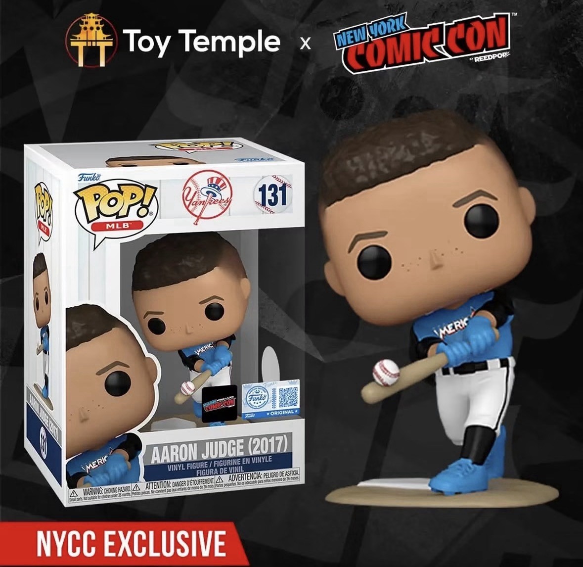 Aaron Judge (2017) NYCC Toy Temple Exclusive Funko Pop (PRE ORDER) Aaron Judge (2017) NYCC Toy Temple Exclusive Funko Pop (PRE ORDER)