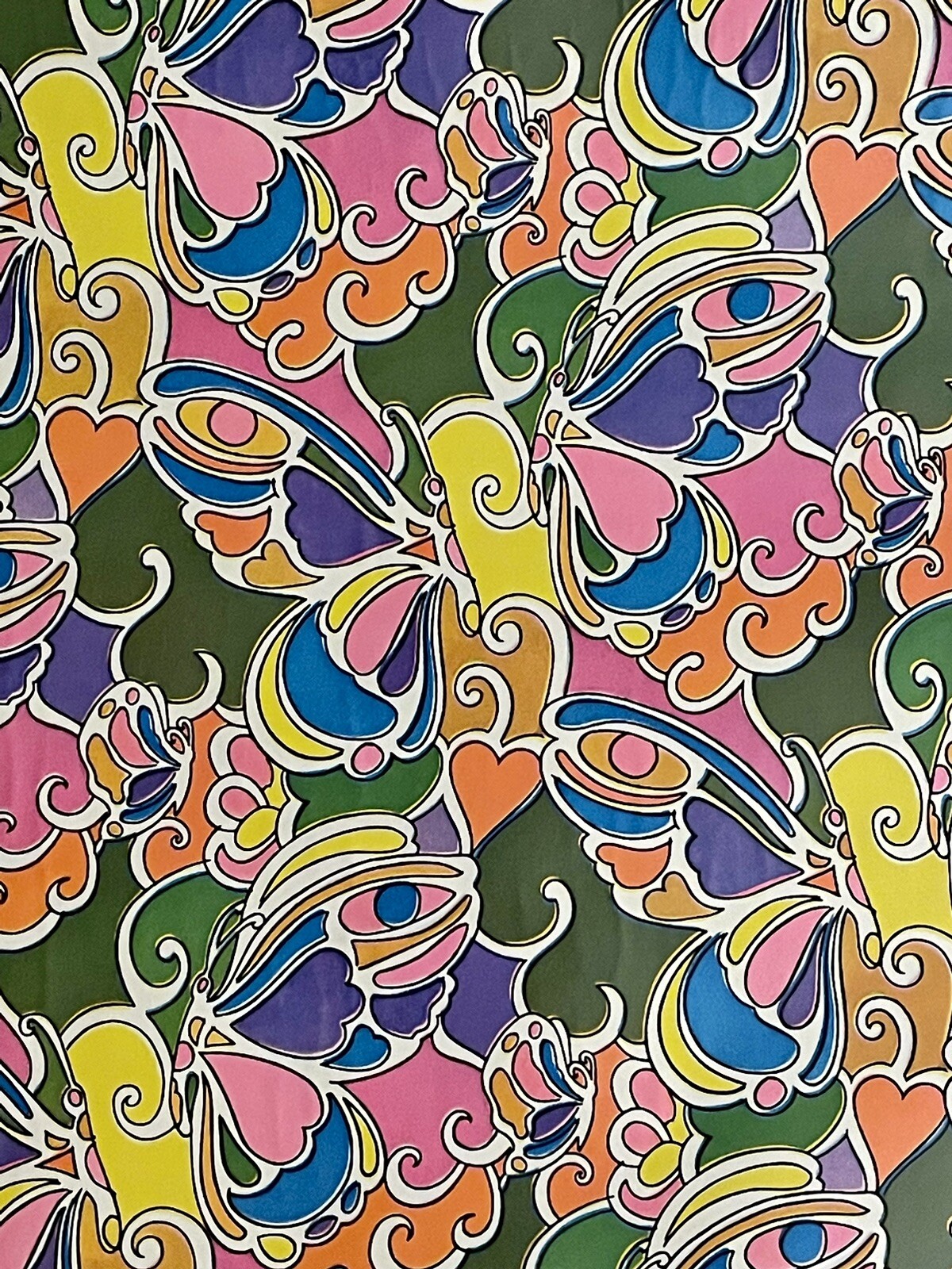 VTG WRAPPING PAPER GIFT WRAP GROOVY HIPPIE FLOWER POWER PSYCHEDELIC 1960 VTG WRAPPING PAPER GIFT WRAP GROOVY HIPPIE FLOWER POWER PSYCHEDELIC 1960