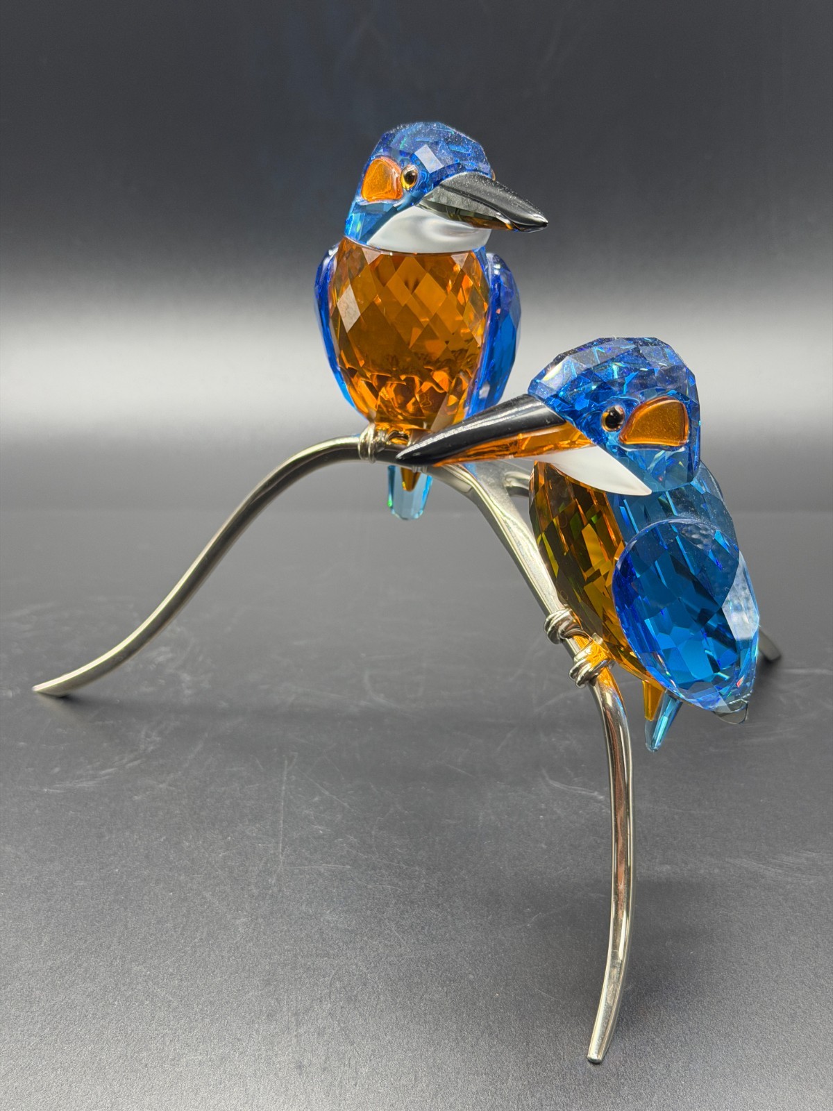 Fabolous Swarovski Large Blue Turquoise Paradise Birds Kingfishers on Branch Fabolous Swarovski Large Blue Turquoise Paradise Birds Kingfishers on Branch