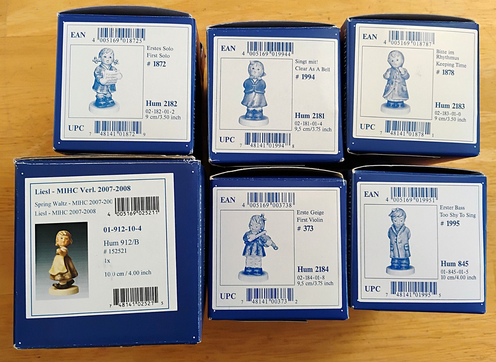 6 Hummel Goebel EMPTY Boxes NO Figures Good Condition Some Paperwork (H3) 6 Hummel Goebel EMPTY Boxes NO Figures Good Condition Some Paperwork (H3)