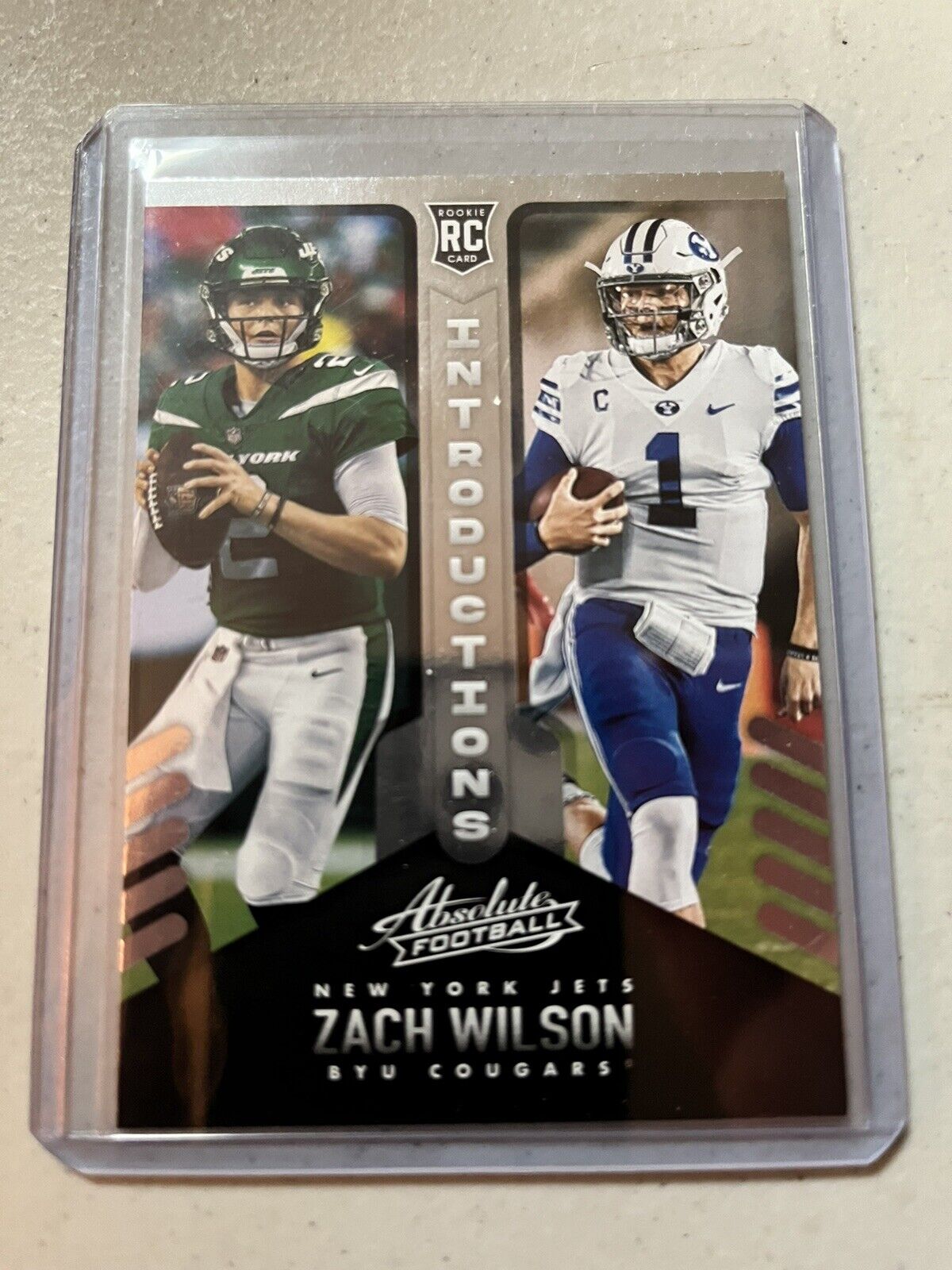 2021 Panini Absolute Zach Wilson Introductions Insert Rookie Card New York Jets