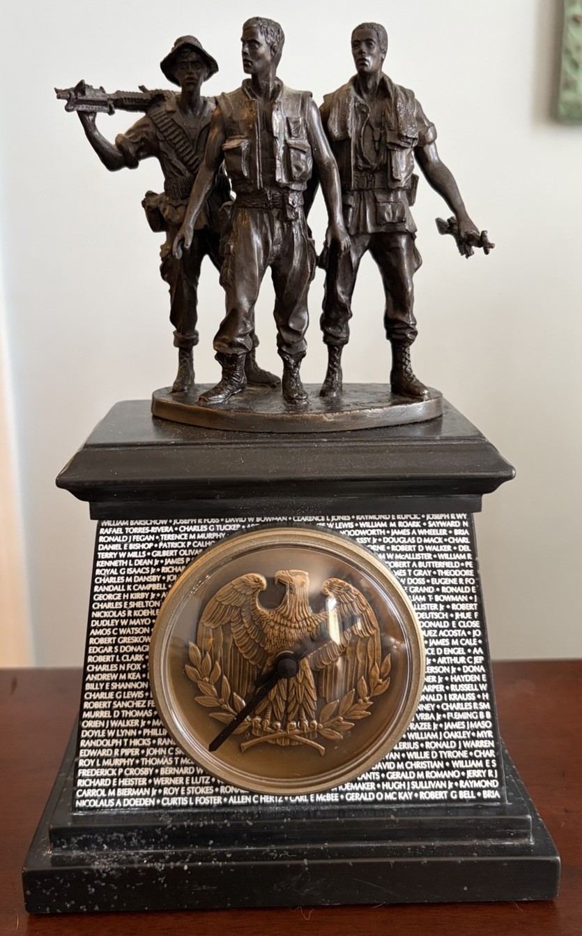 OFFICIAL “HEROES OF VIETNAM” War Memorial Commemorative Clock Hermle Movement
